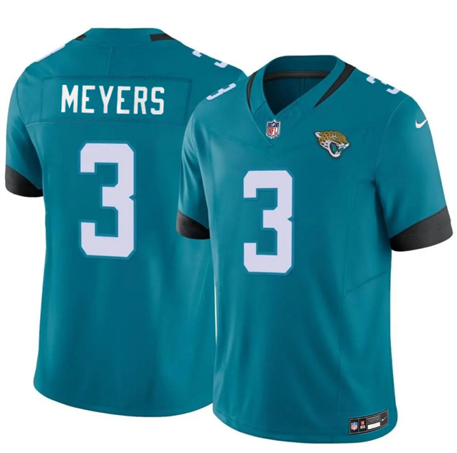 Men's Jacksonville Jaguars #3 Jokobi Meyers Teal 2025 F.U.S.E. Vapor Untouchable Limited Stitched Jersey